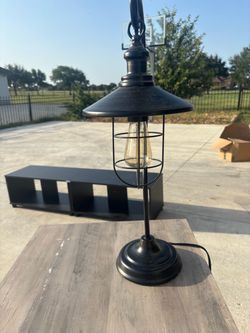 Industrial Style Metal Cage Table Lamp