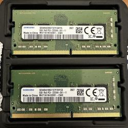Laptop Memory Chips - Samsung 8gb x 2 = 16 gb total