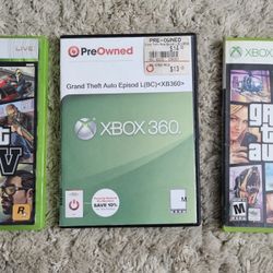 Grand Theft Auto 4 & GTA 4 Platinum & Grand Theft Auto 5 Lot (3x) Xbox 360  