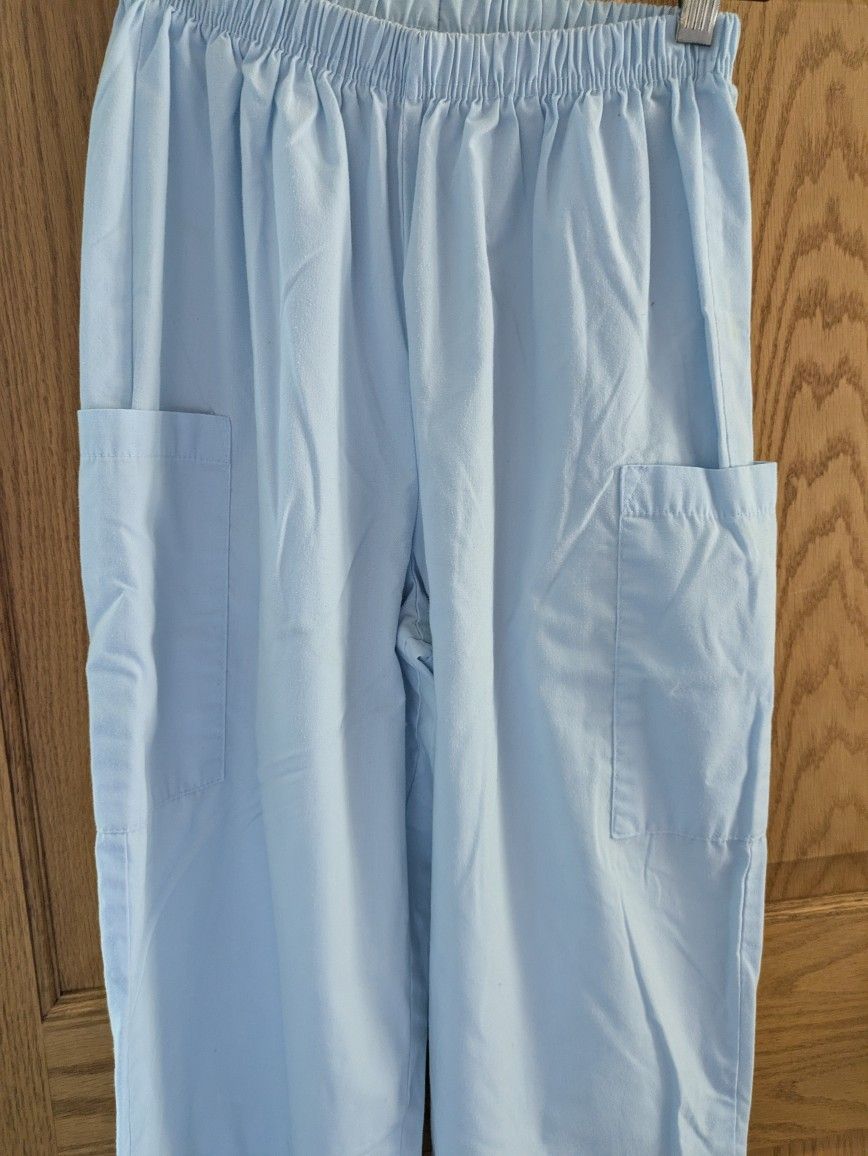 Vtg Women's Baby Blue Scrub Pants