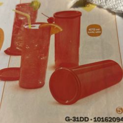 Set De Cuatro Vasos De Tupperwere De Casi Medio Litro Nuevos  