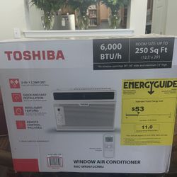 Brand New Toshiba Window Air Conditioner 250sq ft 6000BTU