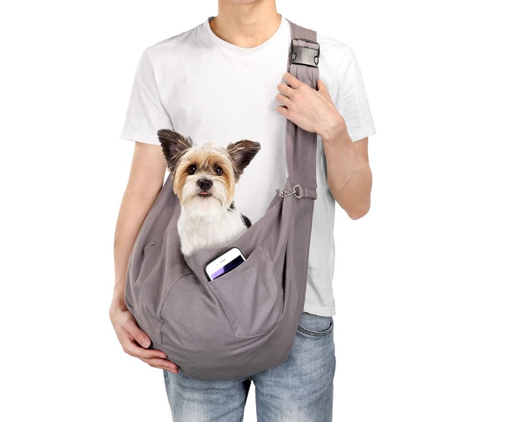 OWNPETS Pet Sling Carrier, Pet Sling Carrier Bag Safe,Fit 10~15lb Cats&Dogs, Comfortable, Adjustable, Perfect for Daily Walk, Outdoor Activity and Wee