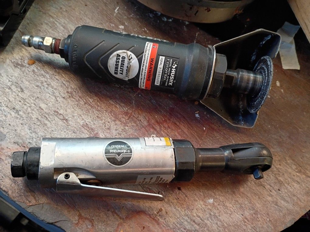 Air Tools- 3"Cutting Off Tool And Husky  1/4 Socket Wrench 