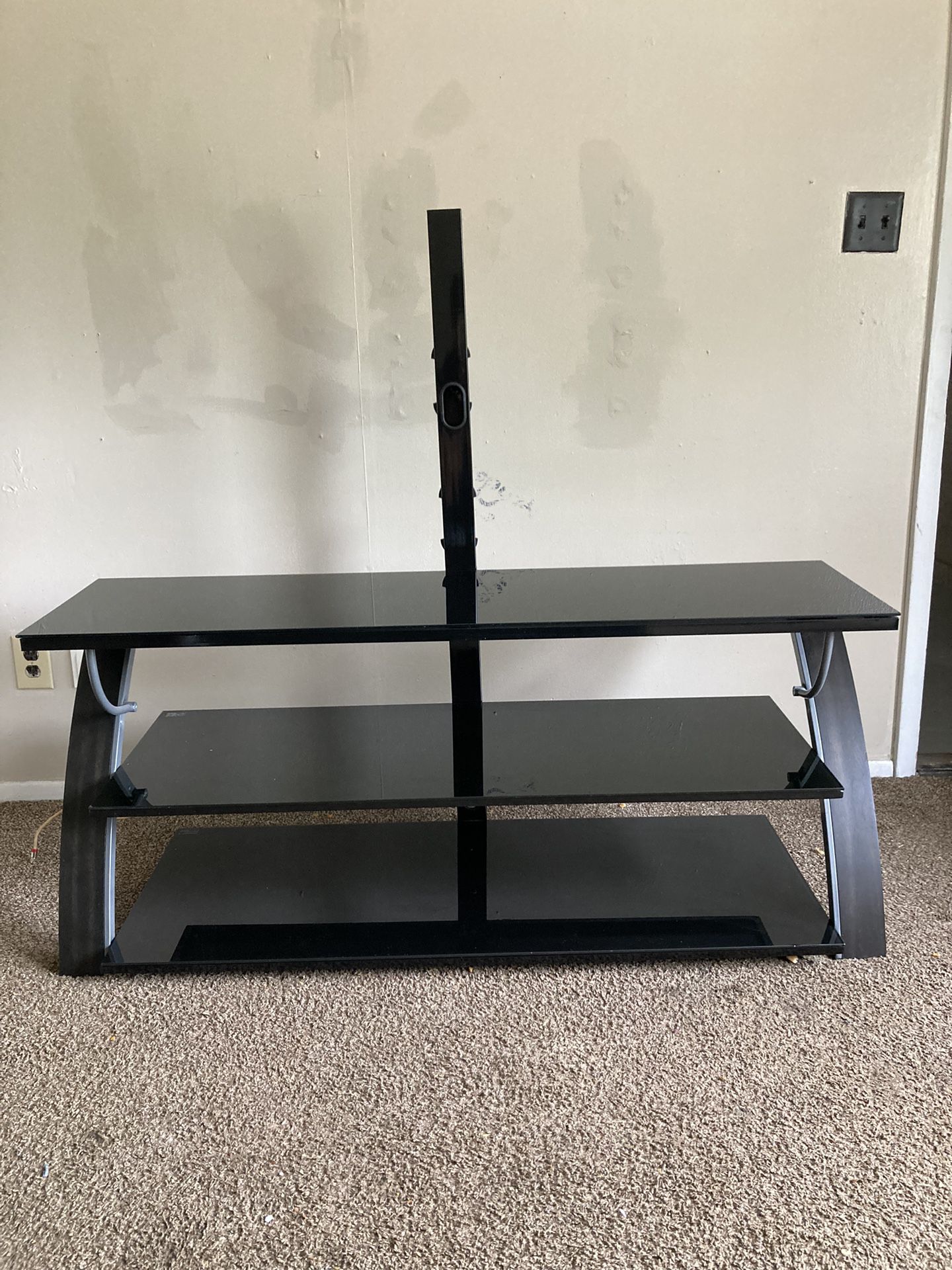 Tempered Glass, Modern TV Stand. 