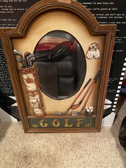 WALL MIRROR GOLF DECOR