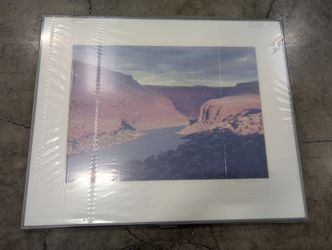 Scenic Canyon River Landscape Framed Wall Art Print