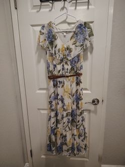 Kate and Lily Floral Midi Dress – Size Medium