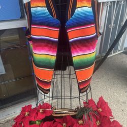 Two Unisex Mexican Sarape Vest / New 