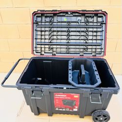 Husky 36.5 in. Black Heavy Duty Large Rolling Toolbox with Tool Tray and Keyed Lock