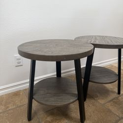 Modern Round Side Tables – Set of 2