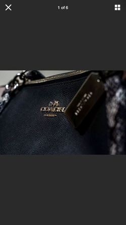 COACH Ava Tote Crossgrain Leather Handbag-Snake Skin