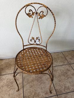 Metal chair decoration