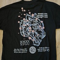 Authentic Darc Sport Bushido Through The Cherry Blossoms T Shirt in Black Size M
