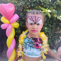 Balloons For Twisting Facepainting Different Colors, Glitter Tattoos 