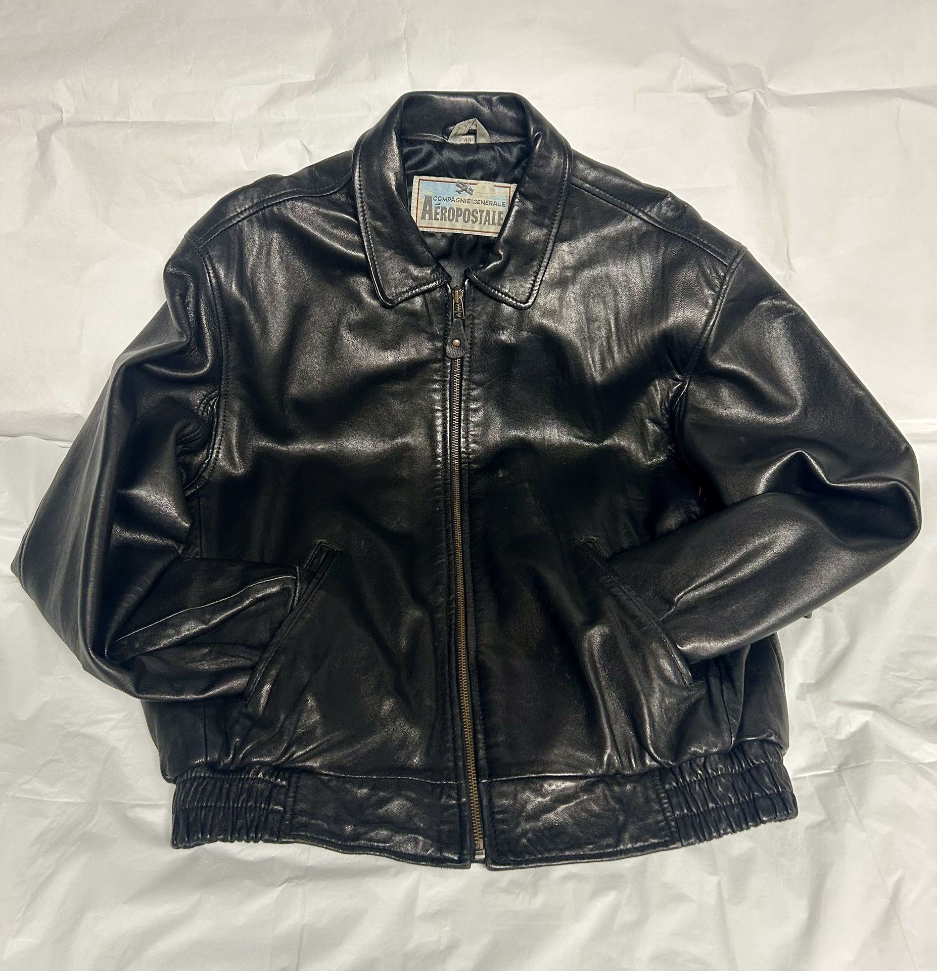 Vintage Aeropostale Men’s Leather Jacket