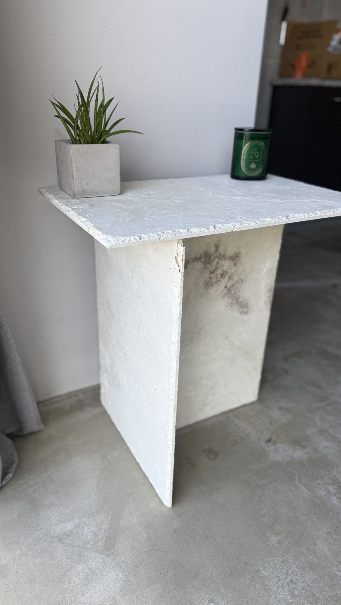 Travertine Side Tables