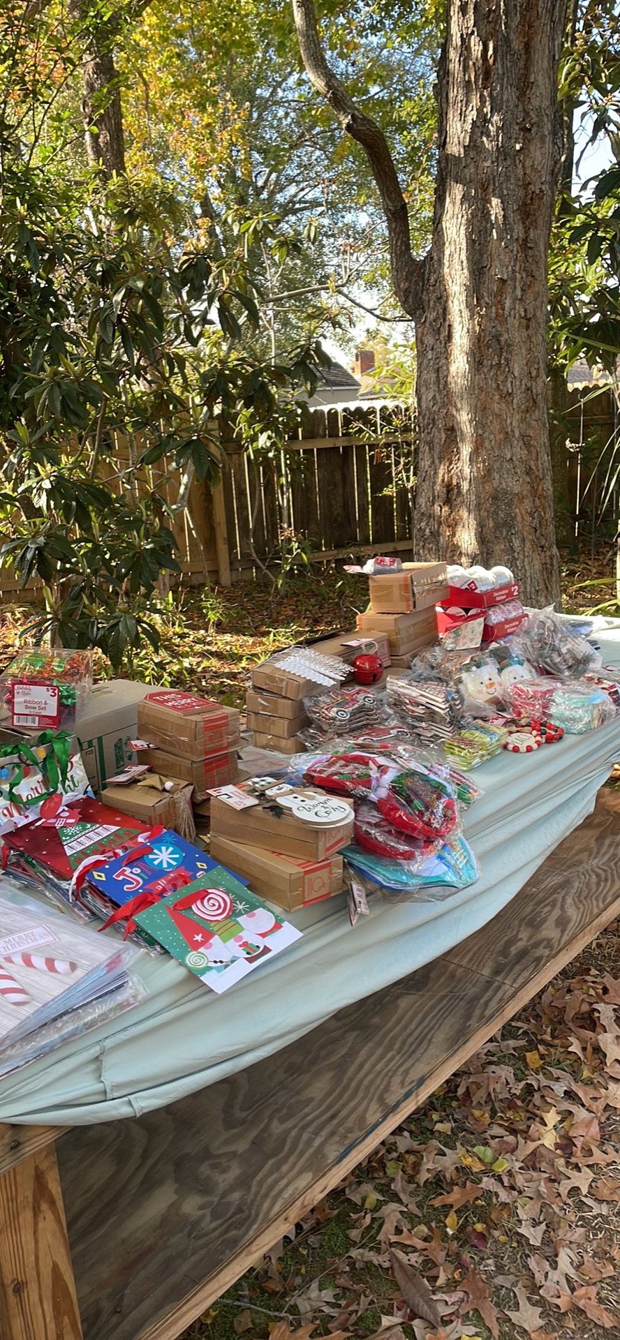 Gift bags and Christmas decorations