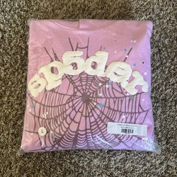 Sp5der Hoodie OG Web Pink Spider NEW Authenticity Sticker included Size LARGE