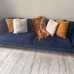 Everest Blue Upholstered Sofa