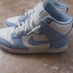 Nike Women's Dunk High Aluminum Blue White