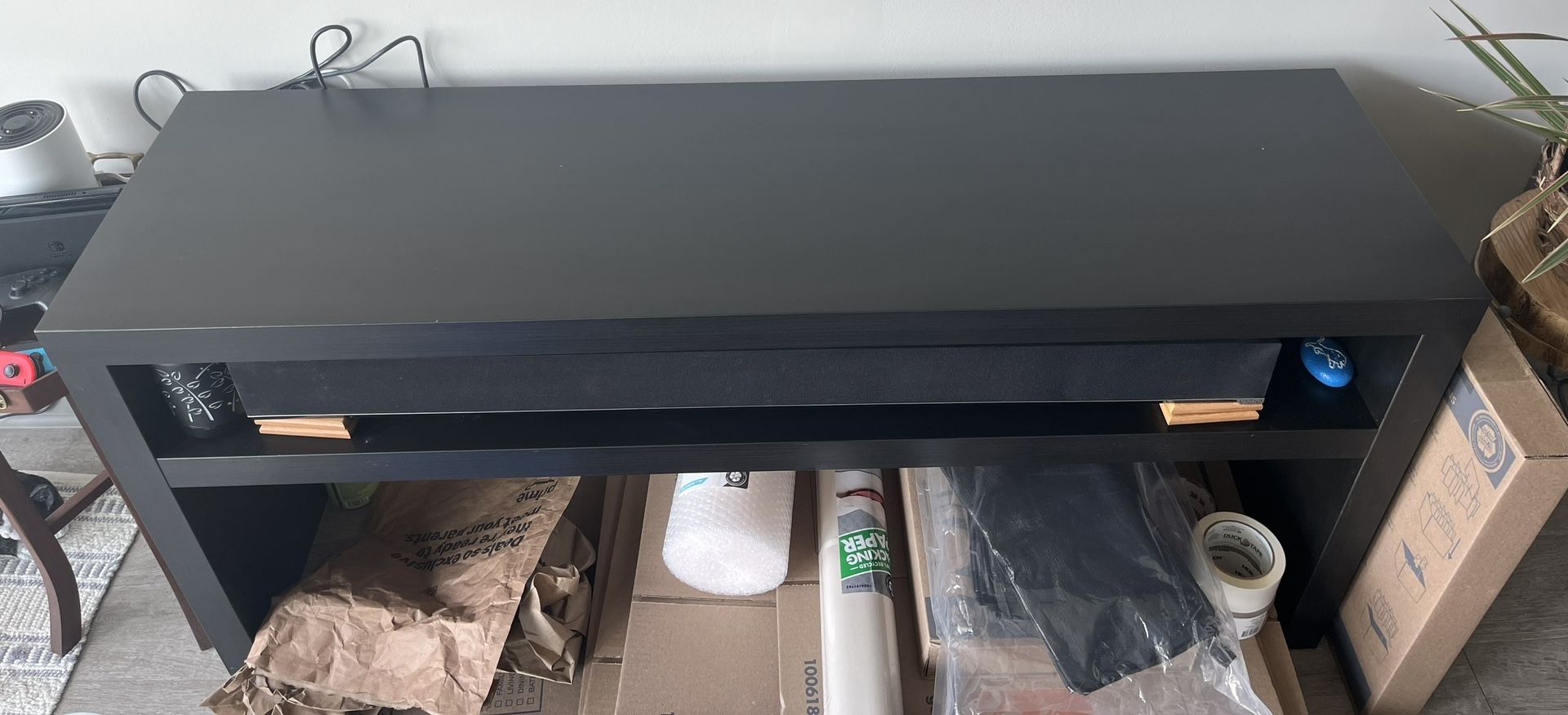 IKEA LACK TV stand / Console table, black-brown, 55 1/8x15 3/8