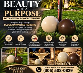 Solid Concrete Decorative Spheres