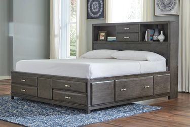 Queen bed frame With Storage (READY FOR PICKUP)