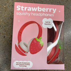 NWT Strawberry squishy Headphones