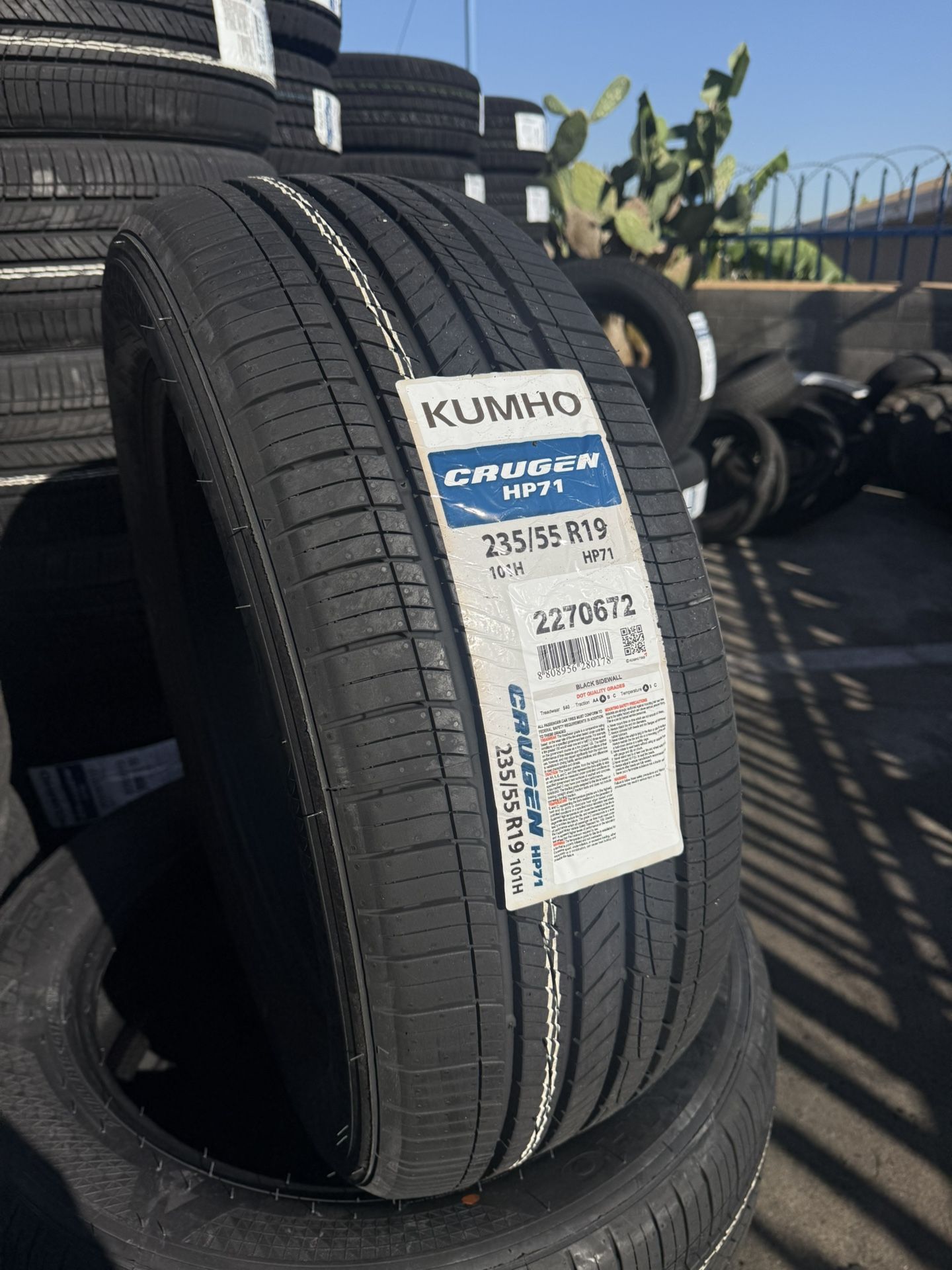 235/55/19 Kumho 4 New Tires Installed And Balanced 50,000 Miles Warranty 