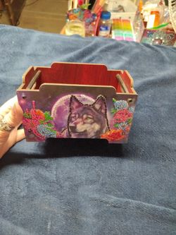 Desk storage box diamond art