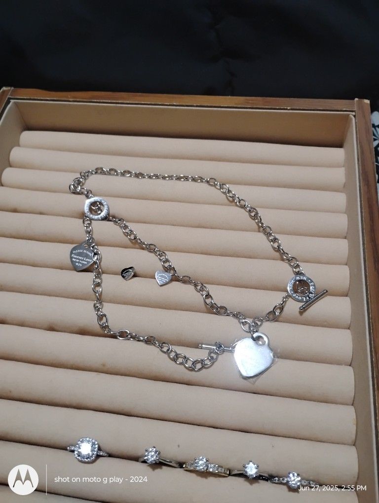 Tiffany's Necklace Bracelet Earrings