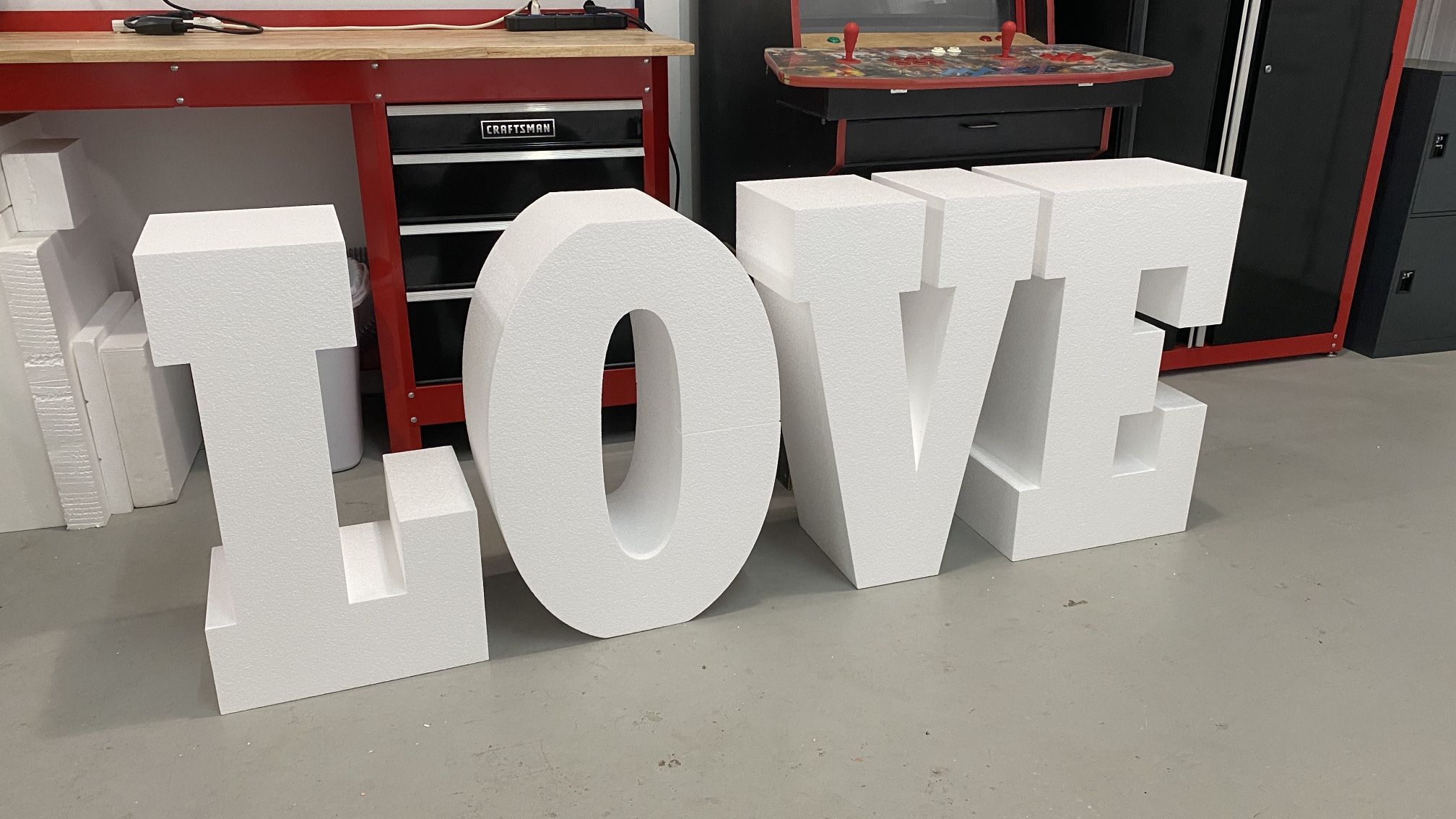 3D Foam letters “LOVE”
