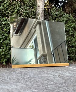 Mid Century Modern Vintage MCM Solid Wood Accent Vanity Wall Mirror