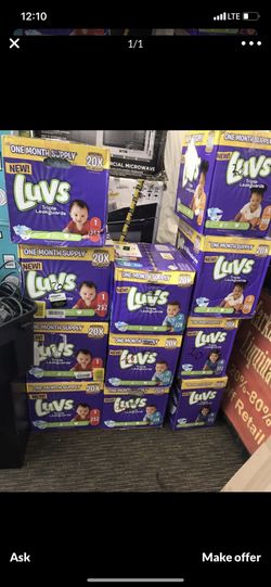 Luvs pampers size 1 -2-3-4. $20 ea
