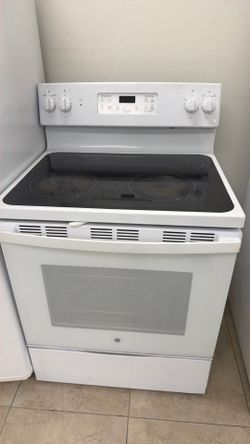 Ge oven glass top white