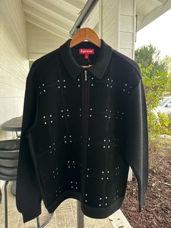 Supreme studded suede zip up