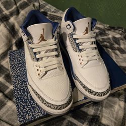 Jordan 3 Retro Wizards Size 9 White/True Blue/Metallic Copper/Cement Grey CT8532-148