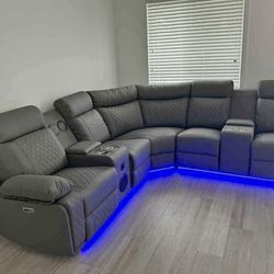 ELECTRIC RECLINER SOFA WITH LED LIGHTS ! ASK FOR PRICE !