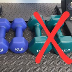 Set Of 10lb Dumbbells 