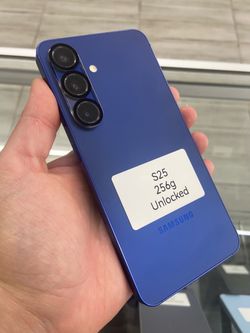 Blue Samsung s25 unlocked! Cash OR $50 down
