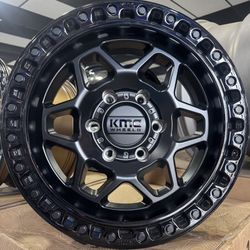 Kmc Km 553 Torx Matte Black 17x9 6x139.7 -12 Offset Wheels 🔥🔥🔥