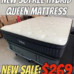 NEW SOFREE HYBRID QUEEN MATTRESS 
