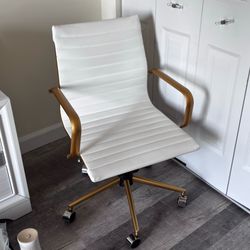 White Gold Office Desk Chair