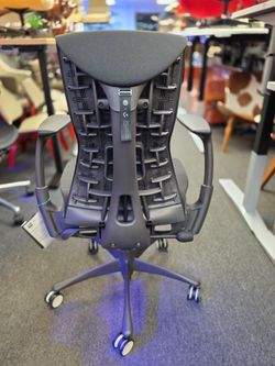 BRAND NEW! HERMAN MILLER EMBODY LOGITECH X GAMING EDITION ALL BLACK LIMITED SUPPLY FULLY ADJUSTABLE ARMS SEAT DEPTH ADJUSTMENT