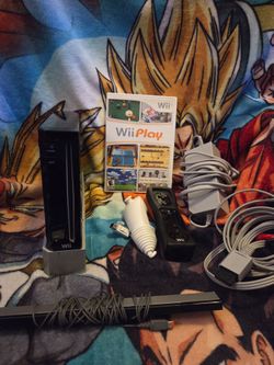Black Nintendo Wii Console with 1 Game