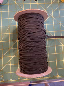 1/4” Elastic Black Braided Bulk Spool 144 Yards