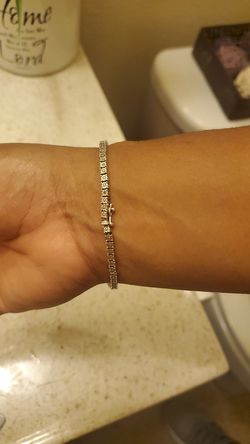 Sterling silver diamond bracelet