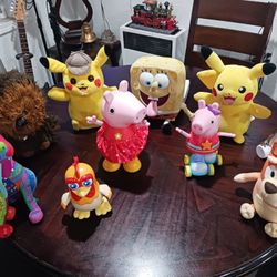 Electronic talking toys collection. Good Condition.  
- Mattel Dante alebrije dig plush w. sounds.
- star wars talking chebwaka plush
- Dancing Bartol