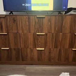 Assembled Dresser and 2 Count Matching Bedside tables